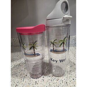 2 24oz Tervis Tumblers Palm Trees Hammock Beach Sand Tropical